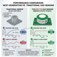 Module de capteur de gaz H2S compact haute sensibilité DJ-Alphasense 7NE/H2S-BH-001, série 7, électrochimique, avec sortie TTL UART RS485