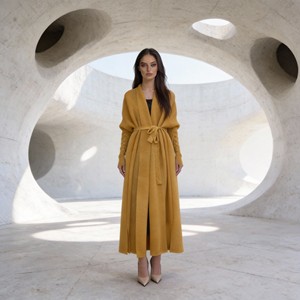 Abaya de Poliéster con Estampado Plisado para Mujeres Musulmanas, Vestido Abaya de Lujo al por Mayor, Tela de Alta Calidad, Nuevo Diseño - Product Image 1