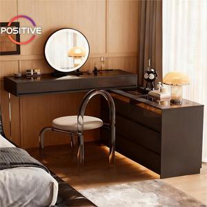 Tocador Moderno con Sistema de Cajones <span class=keywords><strong>Multicapa</strong></span>, Estructura de Madera Contrachapada Resistente y Base Decorativa de Acrílico - Product Image 2