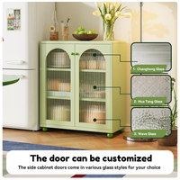 Buffet de rangement de luxe en métal arrondi pour couverts, design moderne, gain de place, pour couloir