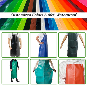 Tablier de travail industriel réutilisable en PVC enduit imperméable 1000D, tablier de travail en vinyle épaissi haute résistance avec sangles réglables - Product Image 3
