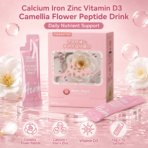 Complément alimentaire liquide oral OEM pour femmes, enrichi en calcium, fer, zinc, <span class=keywords><strong>vitamine</strong></span> D3, collagène tripeptide, peptides, pour la santé immunitaire, sachets de 15g - Product Image 2