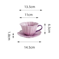 Wholesale Flower Shaped Hand-painted Ceramic Dinnerware Unique Floral Plate Set for Wedding Gift Factory Direct