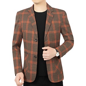 2024 <span class=keywords><strong>Veste</strong></span> de <span class=keywords><strong>Costume</strong></span> <span class=keywords><strong>Homme</strong></span> Printemps Automne Nouvelle Mode Décontractée à Carreaux pour Gentleman, Entretien Facile, Vente en Gros - Product Image 4