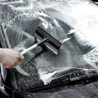 Outil de nettoyage de vitres de voiture, raclette en caoutchouc à double face avec éponge, modèle 1