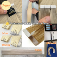 Fasimei 100% Européen Vierge Remy Cheveux Bande-dans Extension de Cheveux Balayage Couleur Droite Extrémité Épaisse Pas d'enchevêtrement Cuticule Alighed