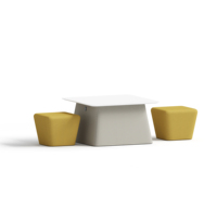 Ensemble de canapés modulaires flexibles comprenant une table basse rembourrée et un pouf pour bureau, hôtel, espace public ou salon