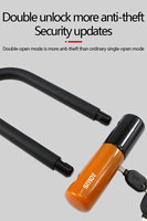 Antivol de vélo à chaîne avec cadenas à combinaison à 5 chiffres réinitialisable, support de fixation et câble enroulable pour vélo et activités extérieures