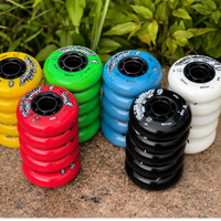 Roues de patins à roulettes en PU OEM 80mm 84A à rebond élevé pour Freestyle, Fabricant OEM de roues de vitesse urbaines