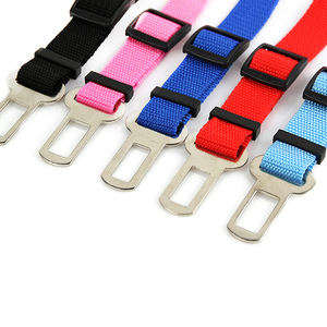 Cinturón de Seguridad Ajustable para Perros en el Automóvil, Material de Nailon Duradero de Alta Calidad, 12 Colores Sólidos, Hebilla de Plástico Simple, Collares y Correas - Product Image 3