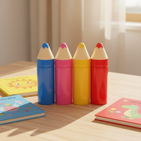 Bouteille d'eau pour enfants en forme de crayon, 280 ml, en acier inoxydable, thermos isotherme, logo personnalisé, école, voyage