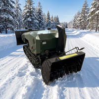 Robot souffleur de neige électrique télécommandé, balayeuse de neige sur chenilles, machine autonome à batterie, marque HD pour les municipalités