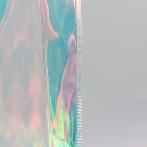 Tote Shopping Bags Transparent Custom Logo Wholesale Fashion Waterproof Holographic Laser PVC Clothing Packaging Screen <b>Printing</b> - Product Image 4