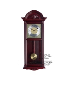Pendulum Wood <strong>Wall</strong> <strong>Clock</strong> a Great Timepiece With Black Numerals, a Brass-finished Bezel, and Plain Glass Over a Lambs-wool Dial. - Product Image 4