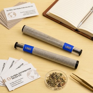 Cône de filtre en papier avec embout en verre imprimé sur mesure de qualité supérieure, tubes filtrants en charbon actif de haute qualité, fabrication OEM/ODM directe d'usine - Product Image 1