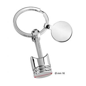 Llavero Metálico de Moda con Diseño de Pistón, Impresión UV y Offset, Hecho de Aleación de Zinc, para Llaves y Monedas - Product Image 2