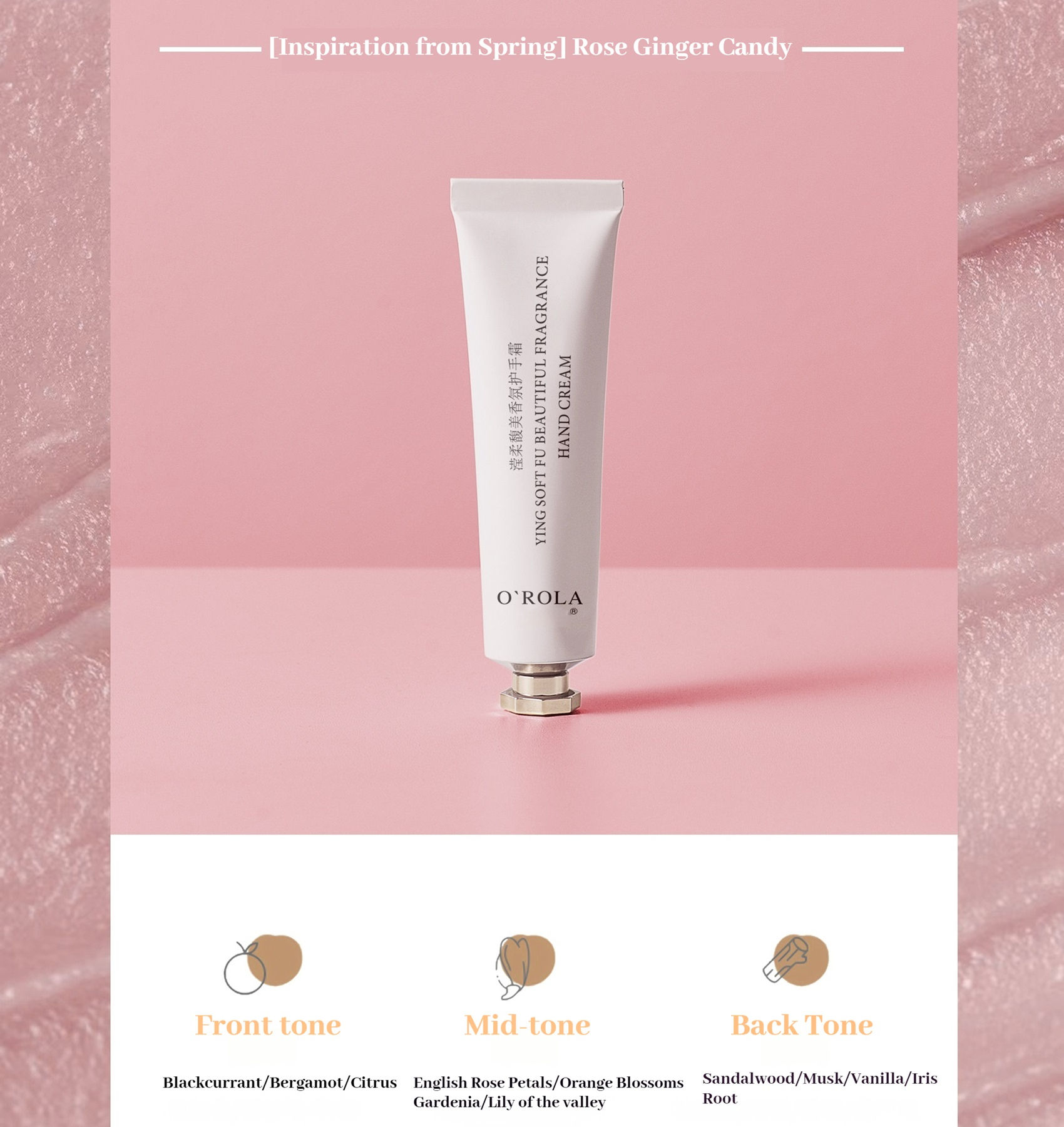 Caramelo de jengibre y rosas