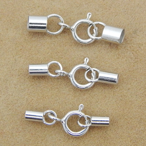 Vòng Tay Dây Da Bạc Sterling 925 Móc Cài Tôm Hùm Vòng Cổ Đường Kính 1/1.5/2/3/3.5/4Mm Đầu Nối Để Làm Trang Sức - Product Image 2