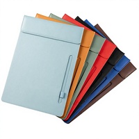Bloc-notes magnétique en cuir, tableau magnétique A4 avec porte-stylo pour réunions d'affaires et fournitures hôtelières, cadeau personnalisé avec logo