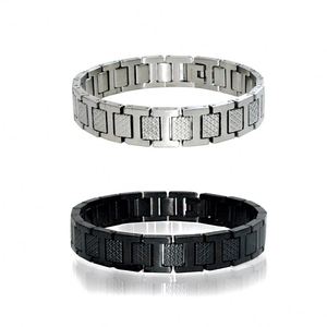 <b>Mens</b> Bracelet Stainless Steel <b>Cross</b> Border Multi Strategic Low Minimum Order Hammered Texture Design Minimal Weight Profile - Product Image 2