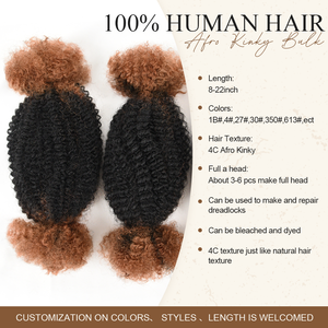 Originea 3 paquets de <span class=keywords><strong>cheveux</strong></span> humains afro torsadés souples pour crochet, 12 pouces, <span class=keywords><strong>noir</strong></span> naturel, extensions de <span class=keywords><strong>cheveux</strong></span> brésiliens afro crépus en vrac - Product Image 2