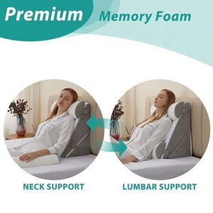 Custom Size 3pcs Comfort Muti Position Triangle <b>Bed</b> Wedge Memory Foam Pillow <b>for</b> <b>Back</b> Pain - Product Image 4