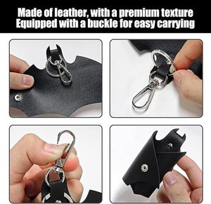 Étui de protection pour clés de voiture en cuir PU, forme coupe-vent, directement de l'usine, pour femmes et hommes, vente en gros personnalisée - Product Image 3