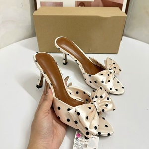 Nuevas Sandalias de Tacón Alto con Lazo y Diseño de Puntos para Mujer, Elegantes, con Punta Abierta, para Verano 2026 - Product Image 2