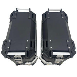 Nouvelle Offre Spéciale : Coffre de Rangement de Voyage en Alliage d'Aluminium 38L+38L, Universel Gauche Droit, Boîte d'Échappement Dissimulée Anti-Chute pour <span class=keywords><strong>Moto</strong></span> - Product Image 3