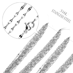 Stainless Steel <b>Chain</b> Necklace 45cm 50cm 55cm 60cm Geometric <b>Cross</b> Design For Gift Jewelry Accessories - Product Image 5