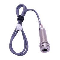 Jack Endpin Gitar Akustik dengan Kabel Pre-Wired, Output Jack 6.35mm untuk Sistem Pickup Gitar, Harga Pabrik