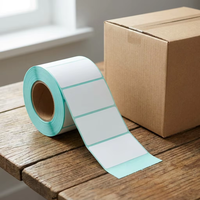 Gulungan Label Termal Putih 50x30mm Kertas Stiker Perekat Sendiri untuk Pengiriman Logistik Kemasan Label Barcode Tahan Air