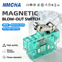 Micro-interrupteur momentané à roue unique en plastique NMCSK Type DC220V 3A, interrupteurs auxiliaires à soufflage magnétique, 500 000 cycles mécaniques