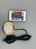Kit d'éclairage LED USB RGB pour armoire, lampe à LED 3D imprimée, télécommande, éclairage moderne pour étagère de chambre à coucher, avec variateur d'intensité