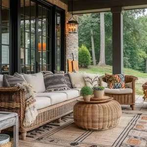 Sofá de Tela y Madera Sólida Estilo Spartan AJJ-M42 para Habitaciones de Hotel, Resort o Casa de Huéspedes - Product Image 2