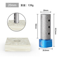Forets diamantés brasés sous vide de 25 mm pour la découpe de carreaux de porcelaine, céramique, granit, marbre, forets de perçage de 10/15/20/25 mm pour l'agrandissement et la mise en forme