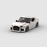 Compatible avec les briques de marque, petites pièces, voiture de course MOC, jouets de construction éducatifs à assembler soi-même, blocs de construction en plastique ABS
