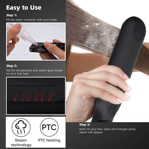 <span class=keywords><strong>Plancha</strong></span> <span class=keywords><strong>de</strong></span> <span class=keywords><strong>Pelo</strong></span> Profesional <span class=keywords><strong>de</strong></span> <span class=keywords><strong>Vapor</strong></span> <span class=keywords><strong>con</strong></span> Luz LED, <span class=keywords><strong>Vapor</strong></span> <span class=keywords><strong>de</strong></span> <span class=keywords><strong>Agua</strong></span>, Temperatura <span class=keywords><strong>de</strong></span> 450F, Tecnología PTC, Infrarroja, <span class=keywords><strong>de</strong></span> Alta Calidad OEM - Product Image 6