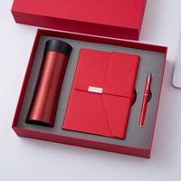 Carnet de notes personnalisé en cuir PU de luxe, cadeau d'entreprise, vente en gros, ensemble de stylos promotionnels avec bouteille d'eau