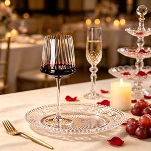 Calice di Lusso Personalizzato Trasparente con Strisce Semplici, in Cristallo, per <span class=keywords><strong>Vino</strong></span> Rosso, con Stelo a Tacco Alto, Stile Country, Fatto a Mano - Product Image 6