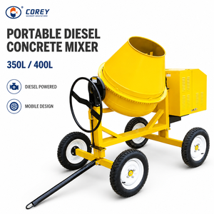 เครื่องผสมคอนกรีตแบบถังดีเซล 350 ลิตร 400 ลิตร เครื่องผสมคอนกรีตแบบพกพาสำหรับงานก่อสร้าง ผสมปูนซีเมนต์ - Product Image 3