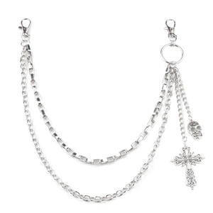Skull And <b>Cross</b> Waist <b>Chain</b> For Women Hip Hop Style Metal Pendant Decorative Pants <b>Chain</b> Accessory - Product Image 5