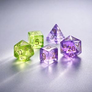 Creative 7Pcs 20 Sided High Quality Crystal Acrylic Polyhedral <b>Dice</b> <b>Set</b> for Keychain Necklace Pendant Jewelry Accessory <b>Dice</b> <b>Set</b> - Product Image 3
