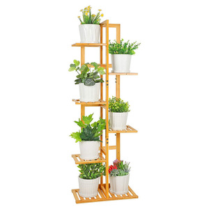 Floor-standing multi-layer storage shelf, wooden design, suitable for bedroom and living room, plant <b>stand</b>, storage rack, - Product Image 3