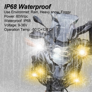 WOYO per BMW R1300 R1200GS R1200RT R1250GS <span class=keywords><strong>F650</strong></span> F750 F850 F900 Controllo Luci Moto con Faretto, Regolazione Intensità con Pulsanti Originali - Product Image 5