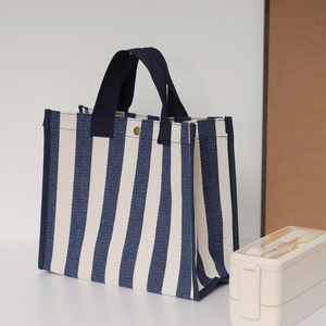 Versatile and Stylish Eco-Friendly Knitted Lunch <strong>Tote</strong> <strong>Bag</strong> for <strong>Women</strong> Thermal Insulated <strong>Canvas</strong> Material Portable Cooler <strong>Bags</strong> - Product Image 3