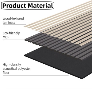 <span class=keywords><strong>Pannelli</strong></span> Acustici in <span class=keywords><strong>Legno</strong></span> Moderni con Impiallacciatura Naturale, MDF+Fibra di Poliestere, Insonorizzanti, <span class=keywords><strong>Spessore</strong></span> 21mm, Colore Personalizzabile per Soggiorno - Product Image 4