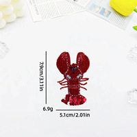 Patchs brodés perlés en forme de crabe, homard, tortue, cerf, panthère, décoratifs pour sacs, vêtements, chapeaux, accessoires vestimentaires