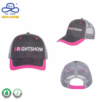 Gorra Trucker de Mezclilla Transpirable al por Mayor con Logotipo Personalizado, Visera de Color en Contraste, Gorras Casuales