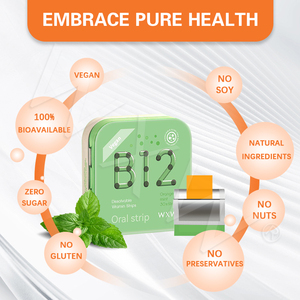 Venta de fábrica, tiras de disolución oral de vitamina B12 confiables, tiras de suplemento de vitaminas de disolución rápida, tira oral con sabor - Product Image 3